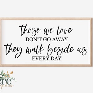 Degenen van wie we houden, gaan niet weg SVG | Monument SVG | In Liefdevolle Herinnering Aan svg | Sympathie svg | Moderne boerderij bord | Home Decor Gesneden bestand