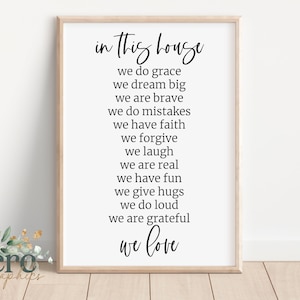 In This House We Do Love SVG | Family Quote svg | Entryway Sign svg | Housewarming Gift svg | House Rules Sign svg | Modern Farmhouse Sign