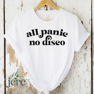 Tudo Pânico No Disco SVG | Camisa engraçada svg | Camisa retrô png | Svg introvertido | Ansiedade SVG | TVH | Transferência de impressão de tela png | Sublimação