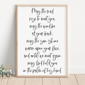 Bénédiction irlandaise SVG | Signe de citation irlandais svg | Signe de bénédiction irlandais svg | Catholique svg | Panneau de la Saint-Patrick svg | Art mural irlandais de bénédiction