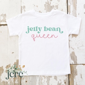 Jelly Bean Queen SVG / Lindo diseño retro de Pascua para ella / Perfecto para sublimación, serigrafía o transferencias DTF o HTV / archivo de corte digital