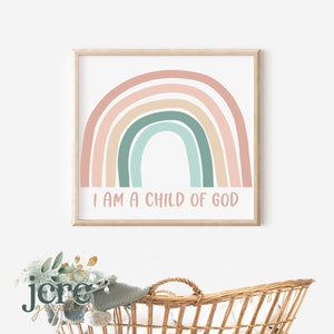 I Am A Child Of God SVG | Girl's Room Sign svg | Kinderzimmer Schild svg | Religiöse svg | Über Crib Sign svg | Mädchenzimmer Wandkunst