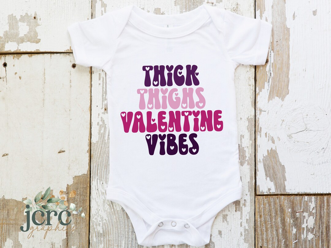 Thick Thighs Valentine Vibes SVG | Retro Valentine Shirt Svg ...