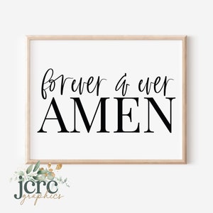 Forever And Ever Amen SVG | Wedding or Anniversary Gift | Valentines Day Sign | Bedroom Sign svg | Modern Farmhouse Sign | Digital Cut File