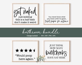 Bathroom SVG BUNDLE | Funny Bathroom Sign svg | Bathroom Decor Sign svg | Home Quotes svg | Bathroom Quotes Sign  | Modern Farmhouse Sign