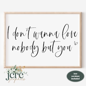 No quiero amar a nadie más que a ti SVG / Signo del día de San Valentín svg / Romántico svg / Citas de amor svg / Regalo de boda / Signo de granja moderno
