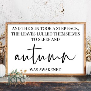 Autumn Is Awakened SVG | Herfsthuisdecoratie muurkunstontwerp | Perfect voor makers: houten borden, kussens, mokken + meer | Digitaal snijbestand