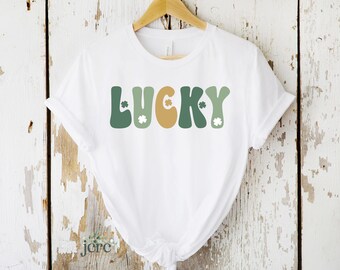 Lucky SVG | Retro St Patrick's Day Design | Digital Cut File