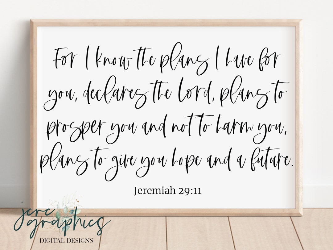 For I Know the Plans I Have for You SVG | Jeremiah 29:11 SVG | Bible ...