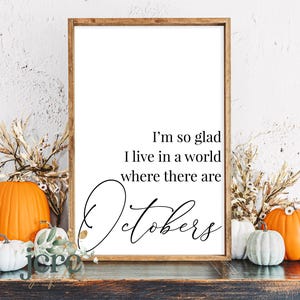 World of Octobers-SVG | Herfsthuisdecoratie muurkunstontwerp | Perfect voor makers: houten borden, kussens, mokken + meer | Digitaal snijbestand