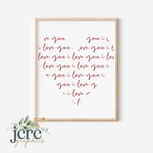 Te amo SVG / Signo romántico svg / Signo del día de San Valentín svg / Por encima del signo de la cama svg / Regalo de deshierbe / Regalo de aniversario / Signo del dormitorio svg