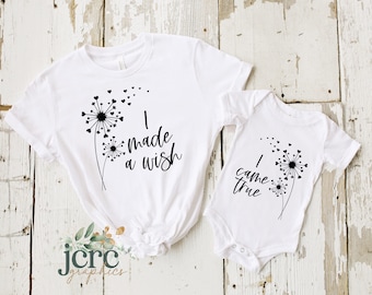 I Made A Wish and I Came True SVG | Mommy and Me Shirt | Mama and Mini Shirt | Matching Shirts