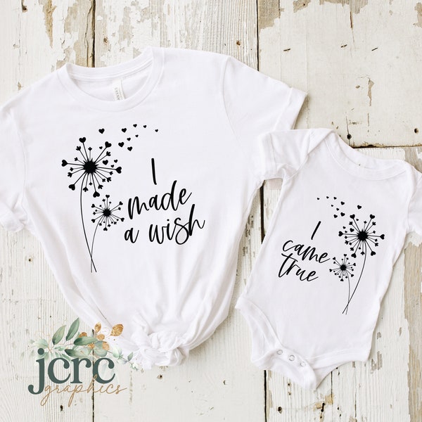 I Made A Wish and I Came True SVG | Mommy and Me Shirt | Mama and Mini Shirt | Matching Shirts