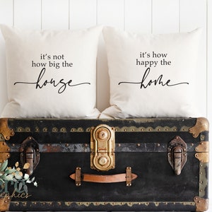 It&#39;s Not How Big The House It&#39;s How Happy The Home SVG | Entryway Sign SVG | Living Room Sign | Housewarming Gift | Modern Farmhouse Sign