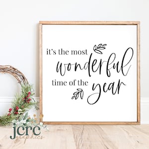 Het is de mooiste tijd van het jaar SVG | Kerstliedteksten | Kerstbord SVG | Afdrukbare muurkunst voor de feestdagen | Merry Christmas-svg