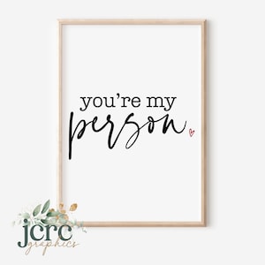 Eres mi persona SVG / Signo romántico svg / Signo del día de San Valentín svg / Boda svg / Aniversario svg / Signo de granja moderno svg