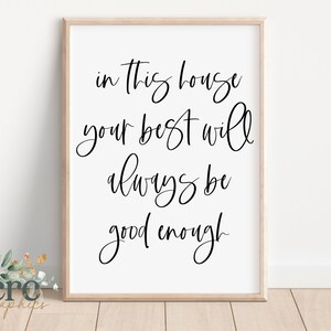 Dans cette maison, vous ferez toujours de votre mieux SVG | Signe de motivation | Panneau d'entrée | Cadeau de pendaison de crémaillère | Enseigne de ferme moderne