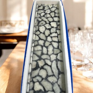 Rectangle White Agate Stone Dining Table Top Kitchen Countertop Slab Handmade Arts Gemstone Unique Living Room Interior Furniture Decors