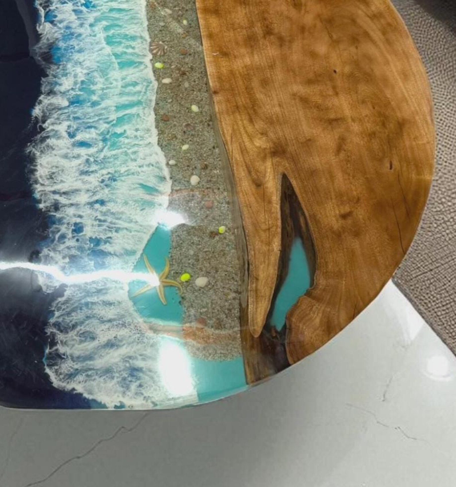 Ocean Beach Epoxy Table : Coffee, Bar, Custom Made Furniture - Etsy