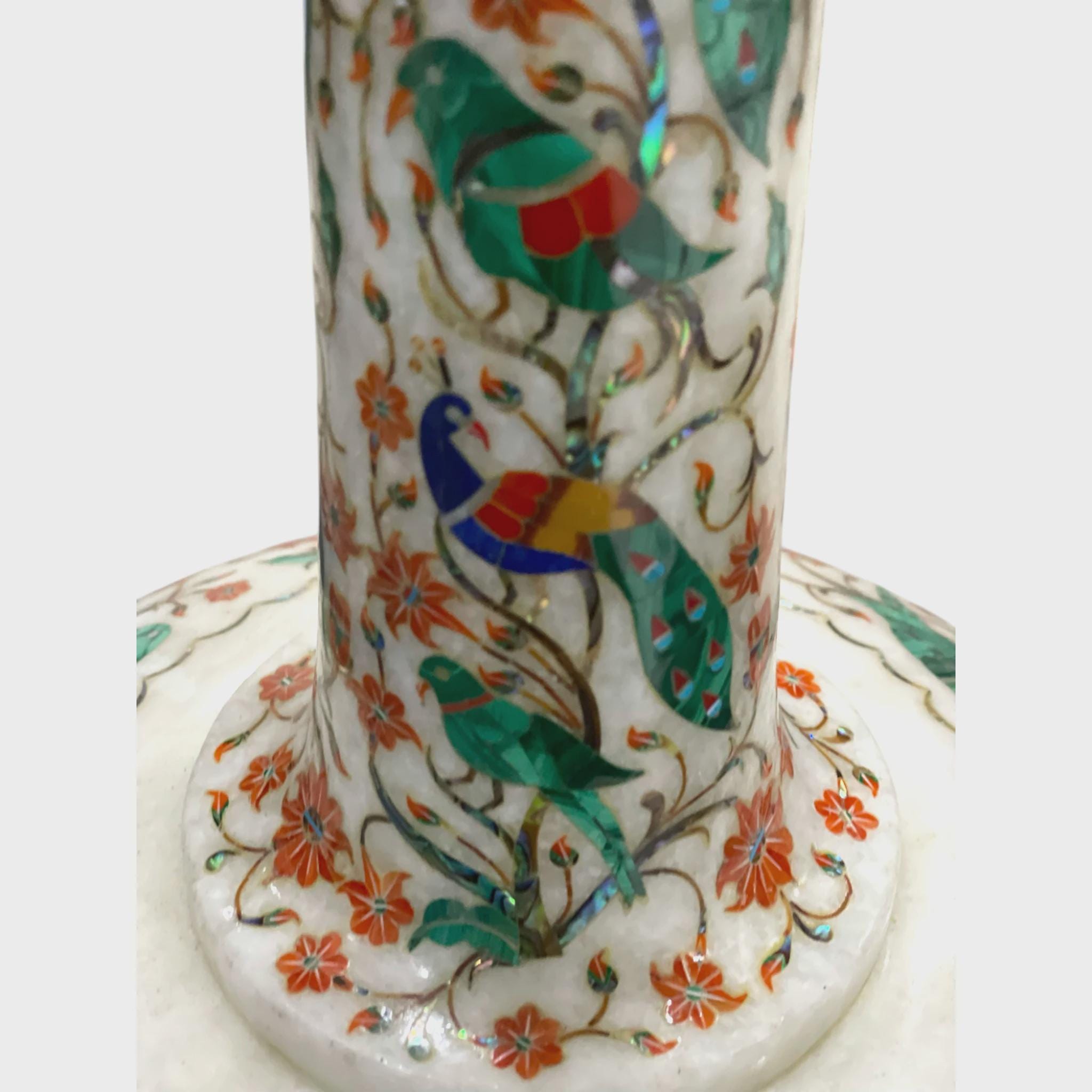 インド大理石　壺 インド大理石 壺