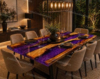 Custom Made Epoxy Dining Table, Office Table, Luxury Handmade Furniture, Resin Wood Table, Farmhouse Table, Home Decor