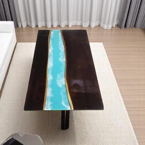 Custom Order Wood Epoxy Resin Table, Custom Dining Table, Natural Coffee Table, Conference Room Desk, Live Edge Slab, Living Room Furniture
