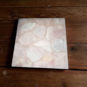 Pink Rose Quartz Square Table Top for Home Decor