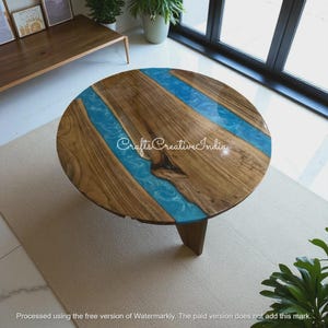 Round Epoxy Coffee Table, Handmade Epoxy Table, Custom Dining Table, River Table, Resin Table, Living Room Decor Furniture