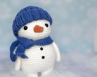 Little Snowman Crochet Amigurumi Pattern DIGITAL PDF Downloadable