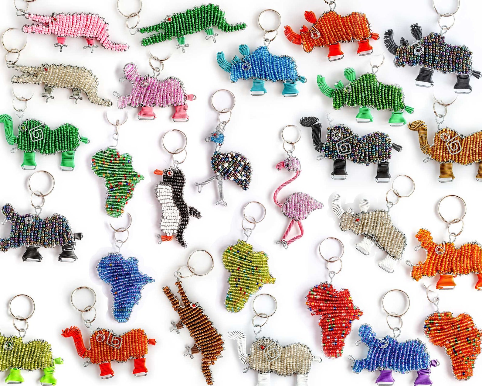 Animal Beaded Keyring, Animal Bead Keyrings, Beaded Animal Keyrings