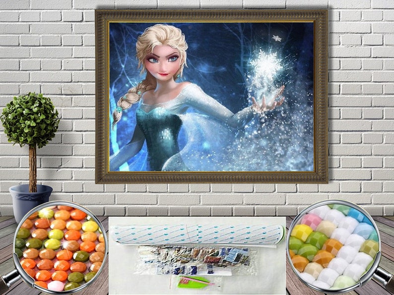 Ice Queen Frozen 5D diamond DIY painting cross stitch craft kit embroidery painting family wall decoration
