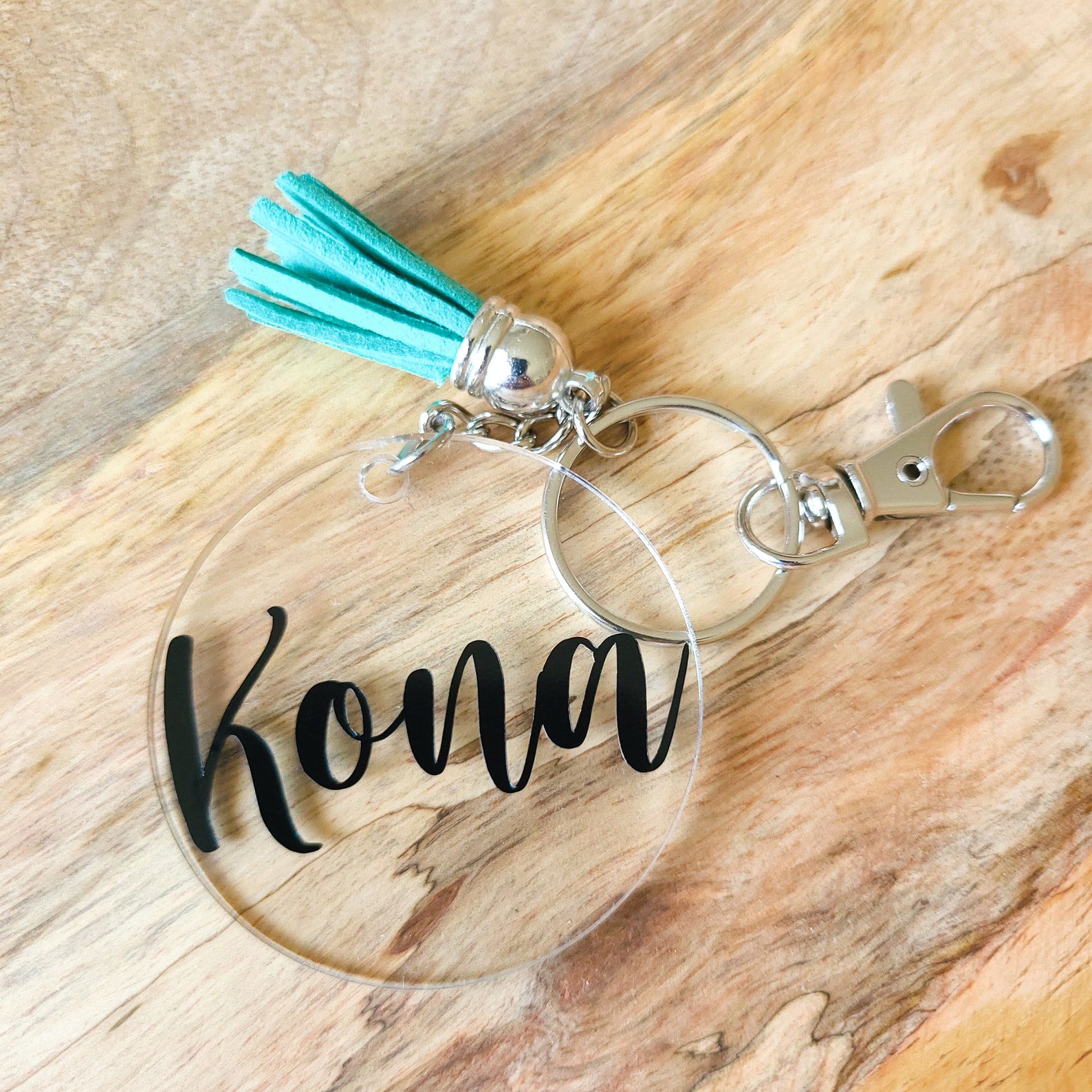 2 Custom Acrylic Keychain With Tassle Etsy New Zealand