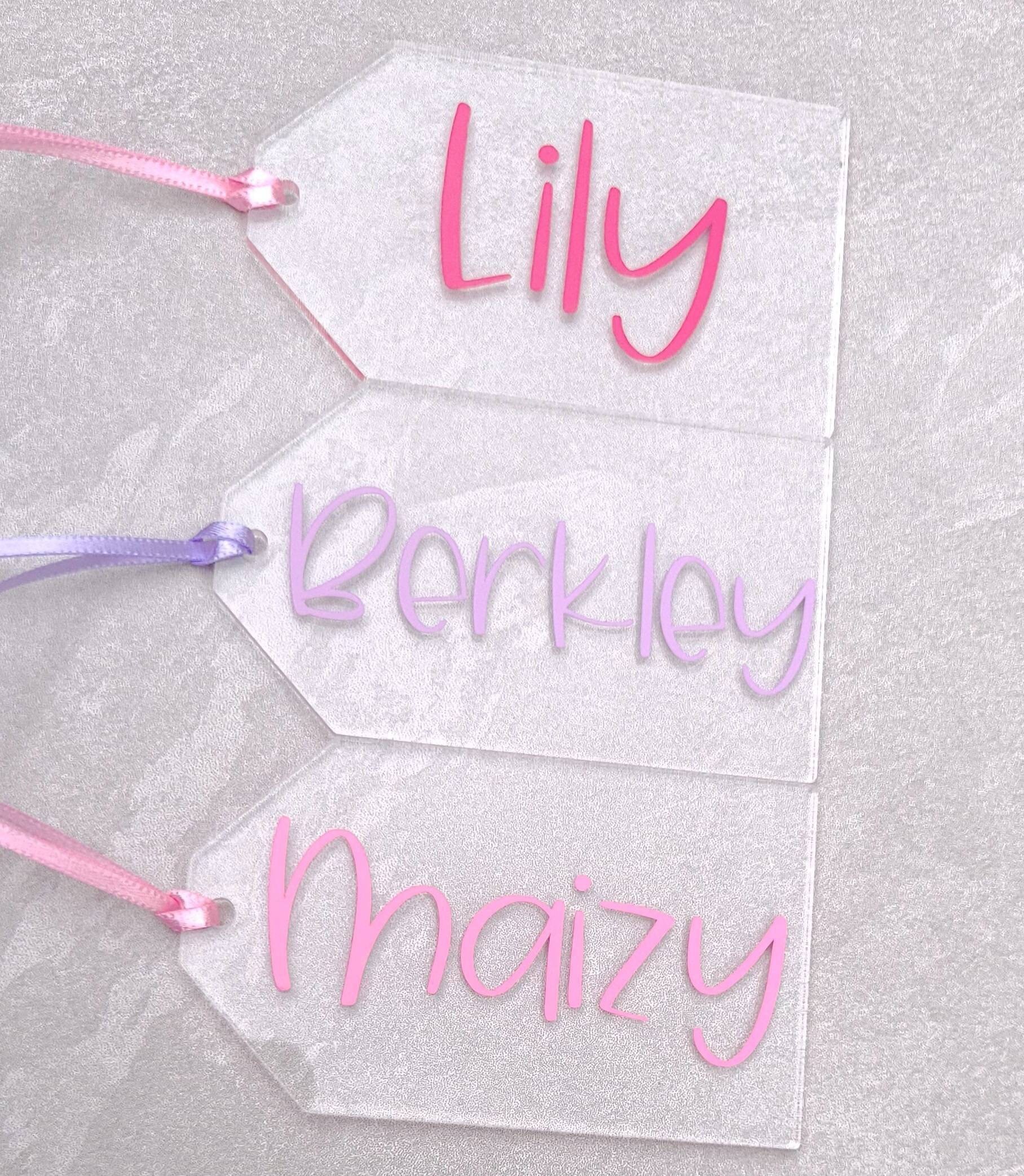 Acrylic Gift Tag Custom Name Etsy