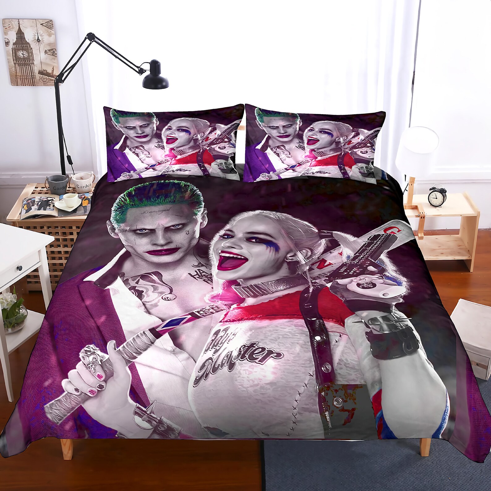 Harley Quinn Quilt Cover Bedding Set 3PCS Duvet Cover Etsy
