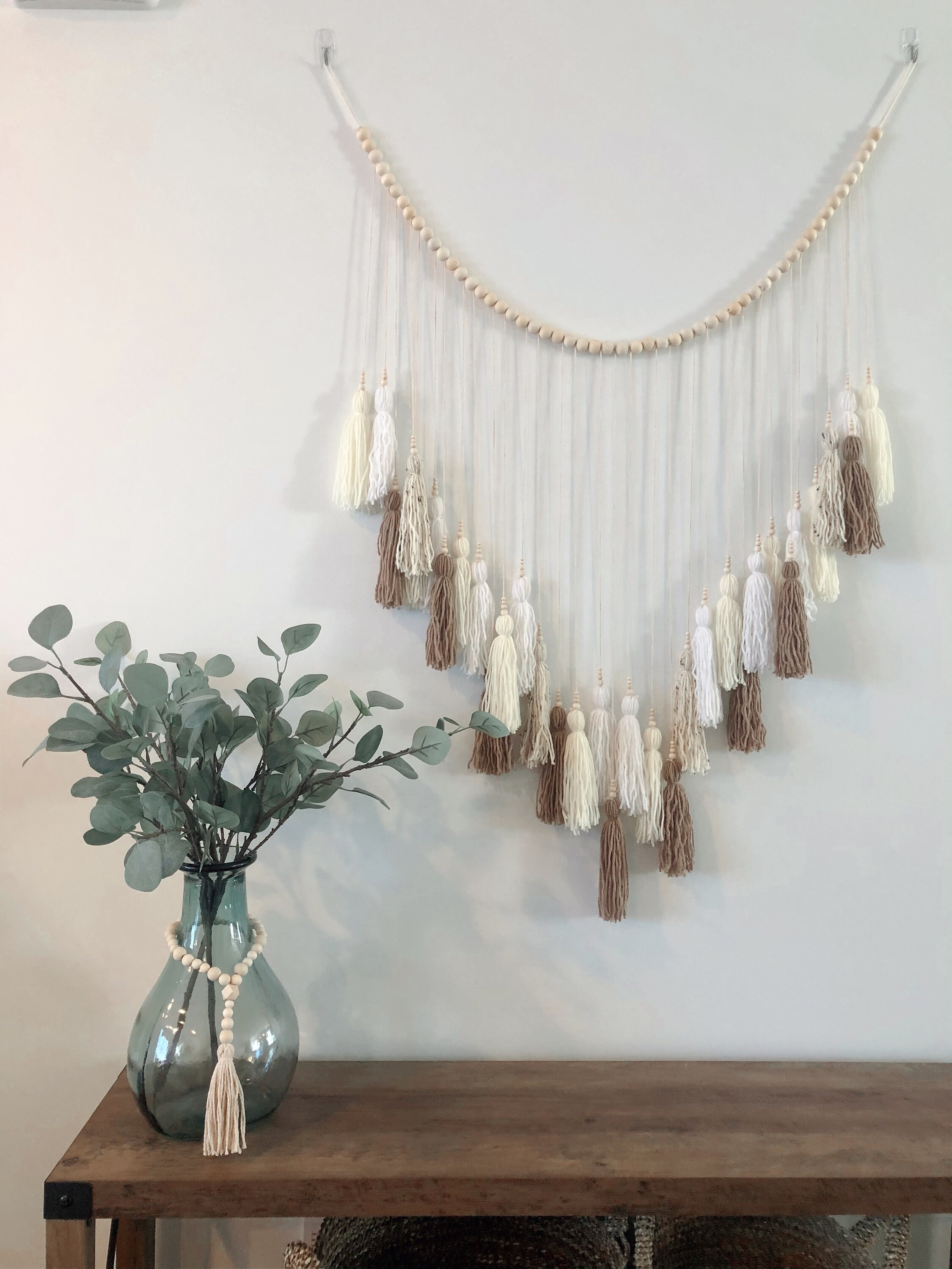 Vase Garland/vase Decor/geometric Wood Bead Garland With Etsy