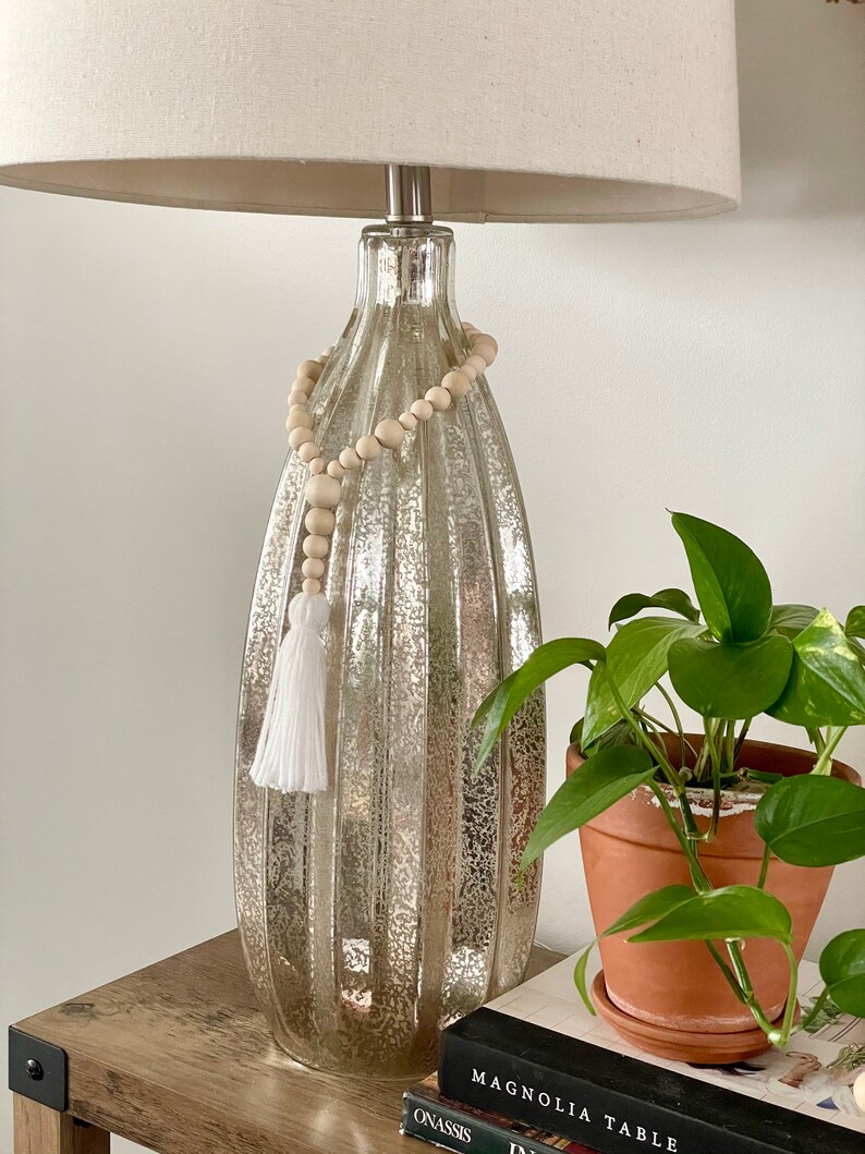 Vase Garland/vase Decor/custom Wood Bead Garland With Tassel/ Etsy