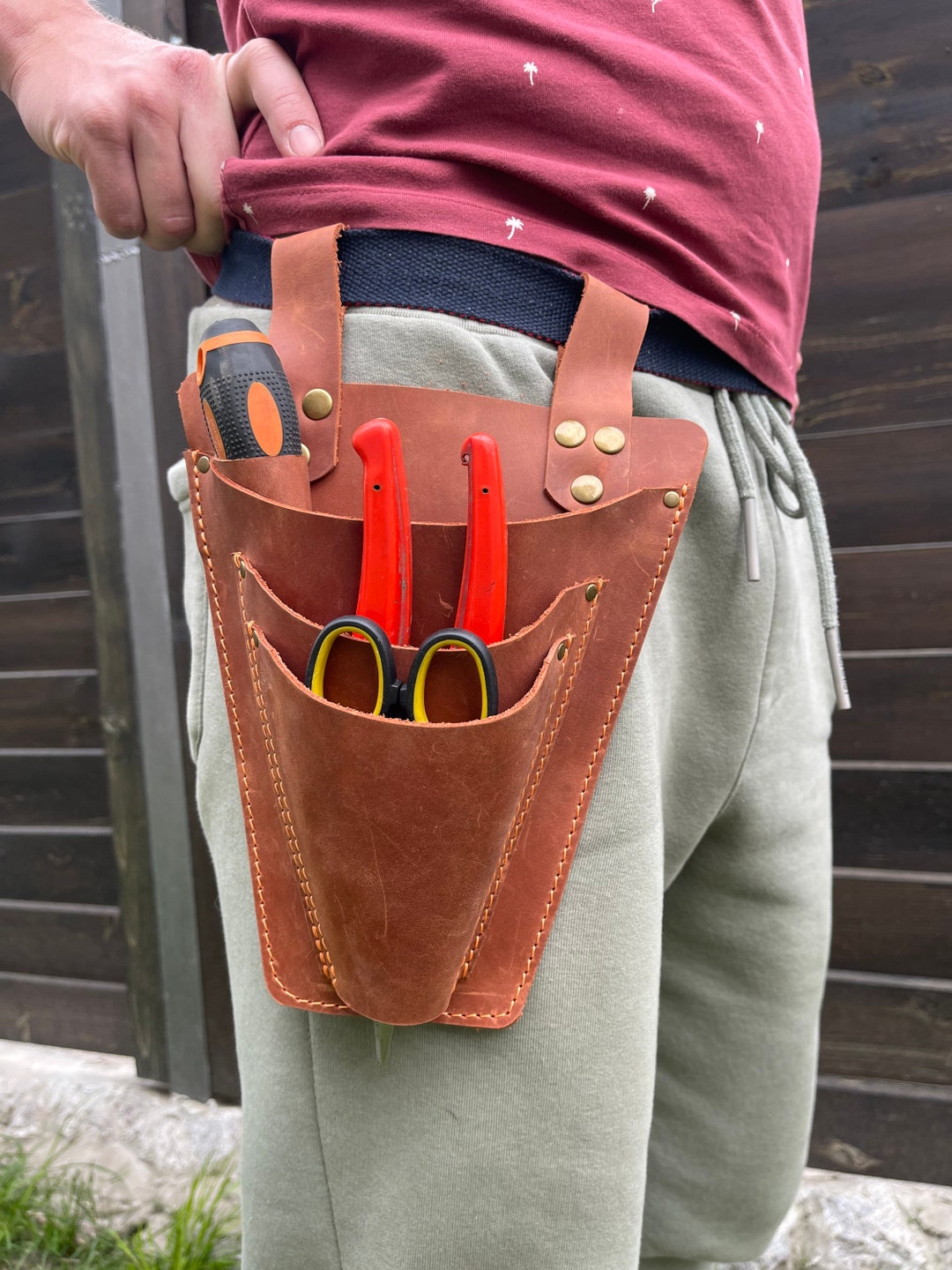 Leather Garden Bag Garden Tools Pouch Florists Gift Garden Etsy