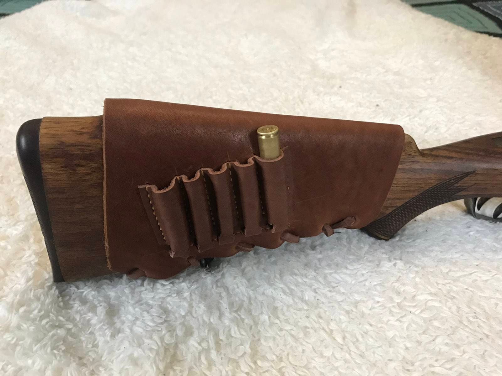 Leather buttstock hunting accessories 12 gauge Etsy