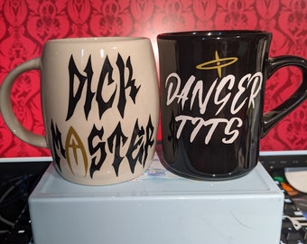 Kaffee Tasse Tassen Engelmörder passend dazu."D*ck Master" und "Danger Mits"