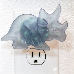Triceratops Wall Night Light | Dinosaur Night Light | Plug in Night Light for Girls and Boys | Plug in Light for Kids Room, Dino Land Gift