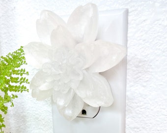 Wall Night Light | Gift for Her Large Peony Flower Night Light | Flowers for Mom | Cute Bathroom Light Botanical Garden Anniversary