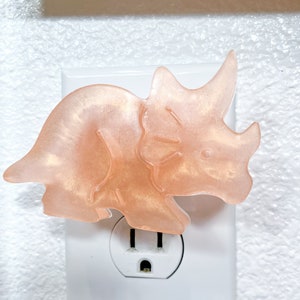 Triceratops Wall Night Light | Dinosaur Night Light | Plug in Night Light for Girls and Boys | Plug in Light for Kids Room, Dino Land Gift