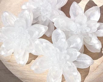Set of Four - Handmade Floral Plug-in Night Light | Peony Bathroom Ambient Spa Wall Lighting