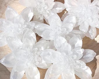 Set of Six - Handmade Floral Plug-in Night Light | Peony Bathroom Ambient Spa Wall Lighting