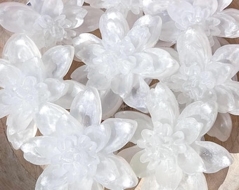 Set of Eight - Handmade Floral Plug-in Night Light | Peony Bathroom Ambient Spa Wall Lighting