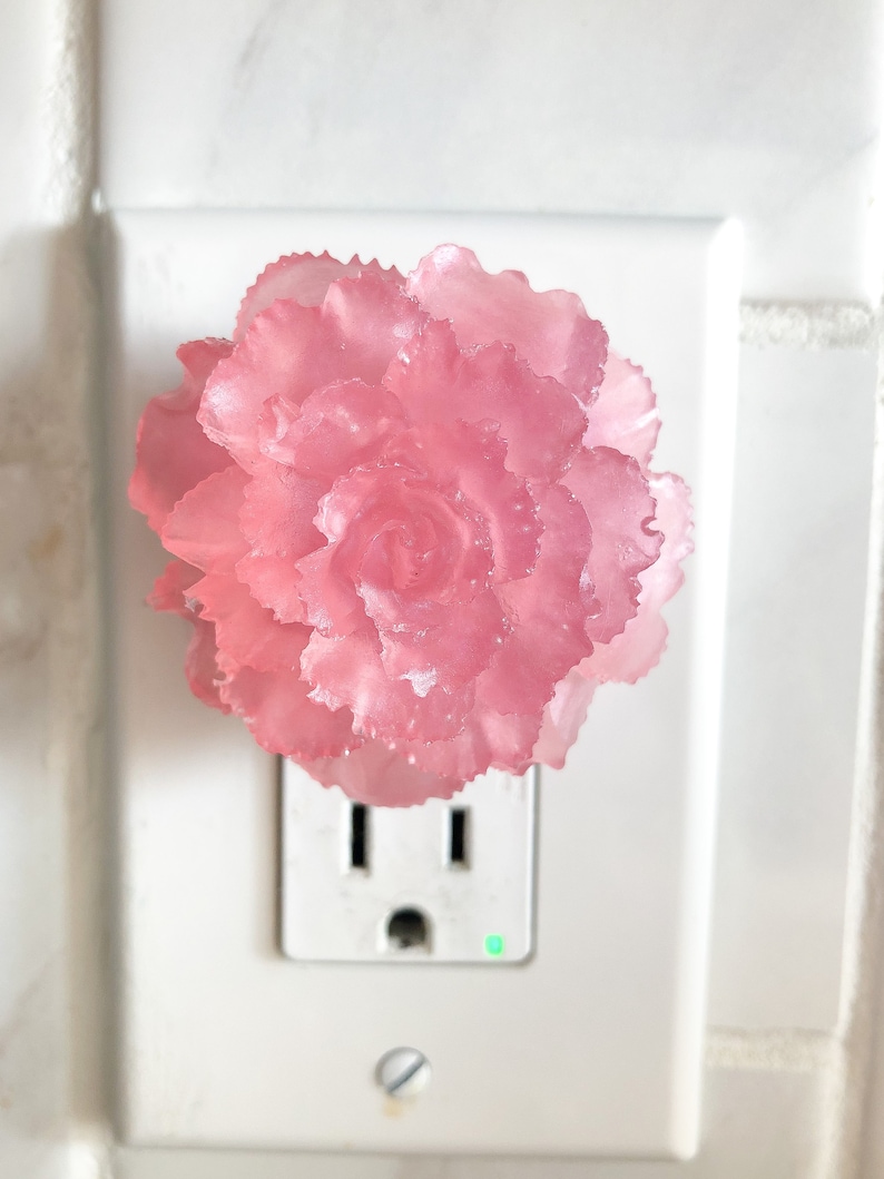 Wall Night Light Gift for Her Flower Night Light Flowers for Mom Cute