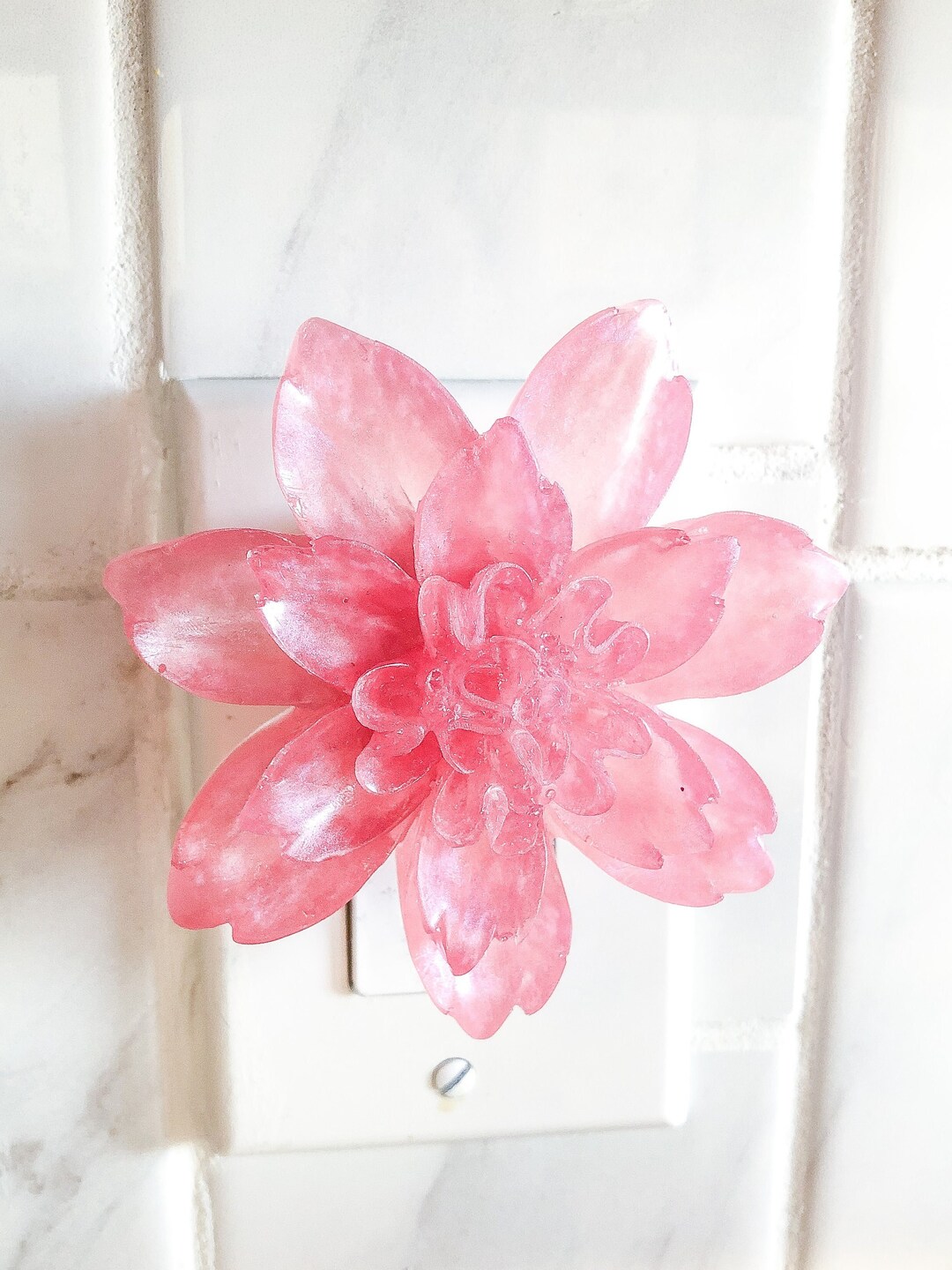Wall Night Light Gift for Her Large Peony Flower Night Light Flowers