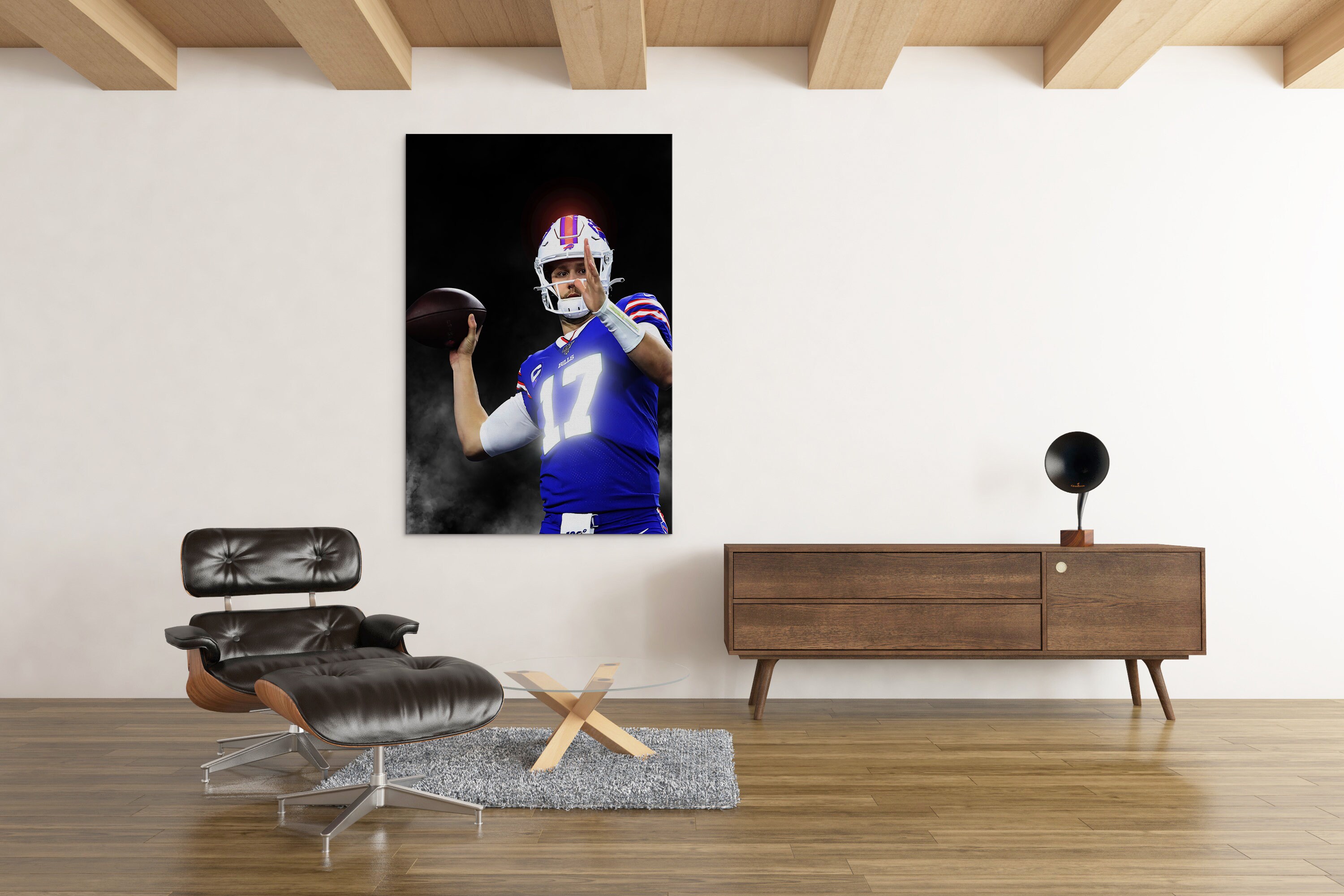 Josh Allen Canvas Painting Buffalo Bills Poster Canvas Etsy