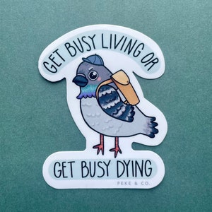 autocollant pigeon | Sticker animal amusant - Cadeaux pour les amateurs d'oiseaux - Citation de rédemption Shawshank - Sticker pour ordinateur portable - Sticker bouteille d'eau - Insolite