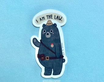 British Columbia Black Bear Sticker | Funny Animal Sticker - Conservation Officer -  Mountie Sticker - RCMP Sticker - Police Sticker